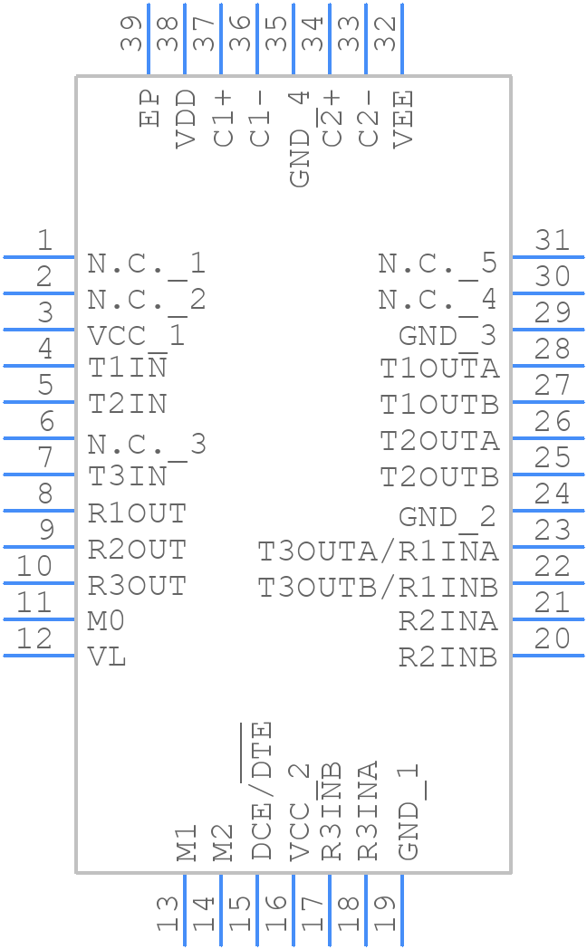 MAX13171EETU+T - Analog Devices - PCB symbol