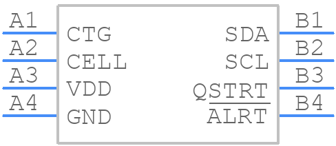 MAX17058X+T10 - Analog Devices - PCB symbol