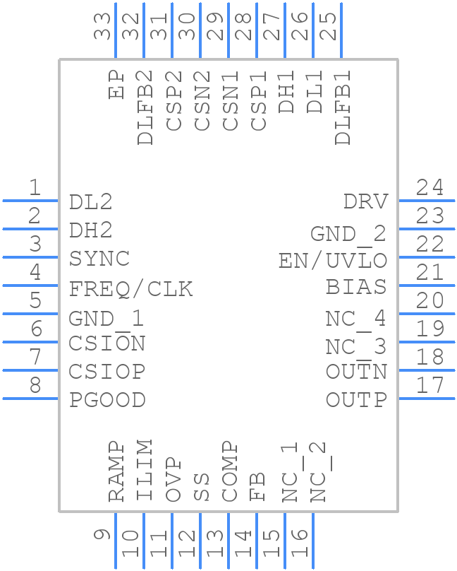 MAX15158ATJ+T - Analog Devices - PCB symbol