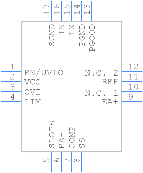 MAX17498CATE+T - Analog Devices - PCB symbol