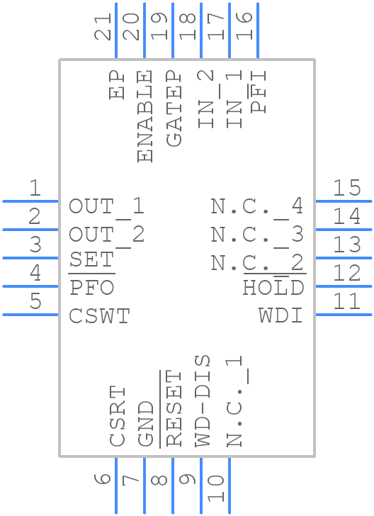 MAX6795TPLD2/V+T - Analog Devices - PCB symbol