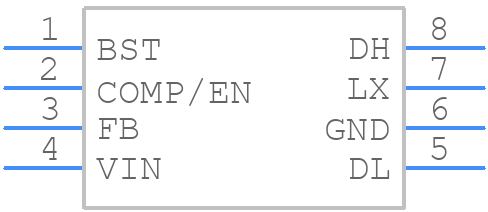 MAX1966ESA+T - Analog Devices - PCB symbol