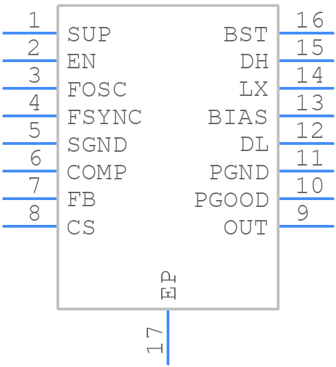MAX16955AUE/V+T - Analog Devices - PCB symbol