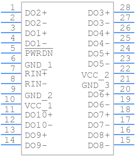 MAX9153EUI+T - Analog Devices - PCB symbol