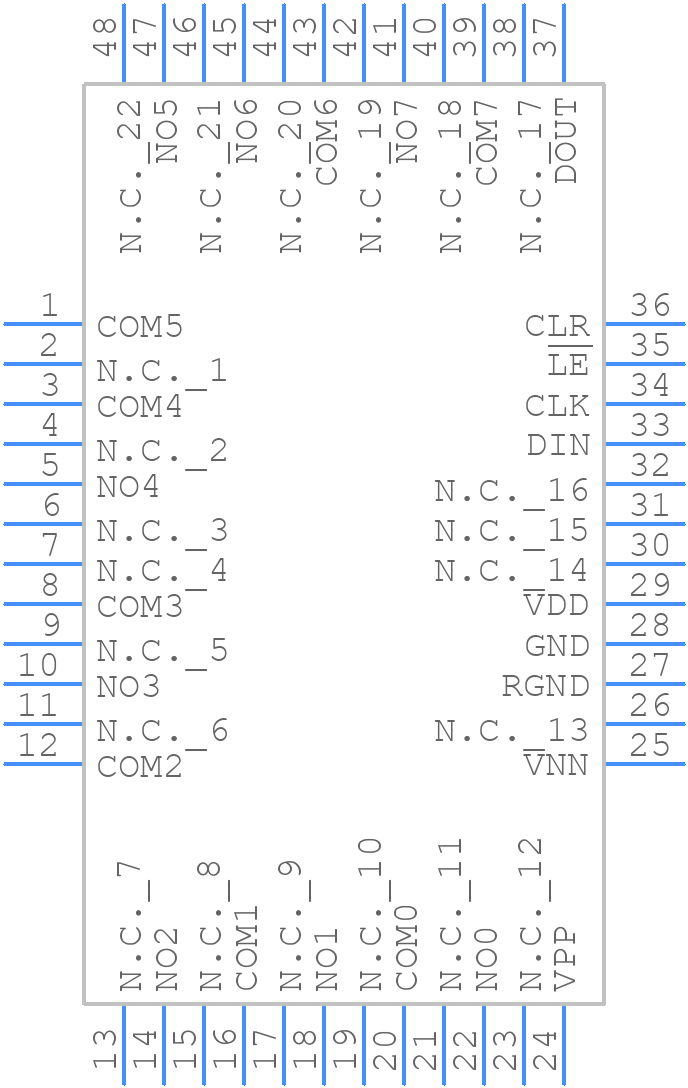 MAX4802ACCM+T - Analog Devices - PCB symbol
