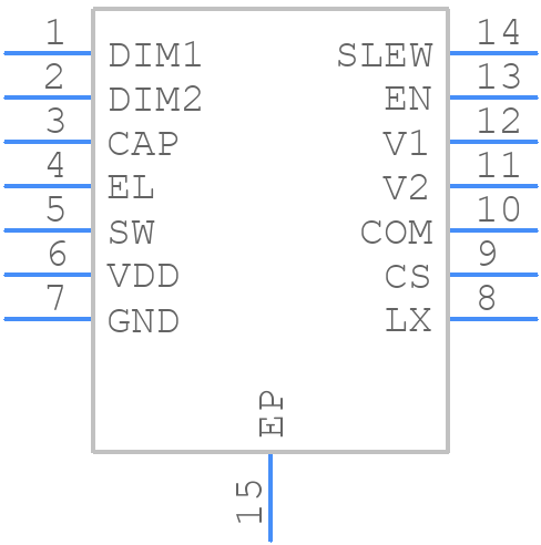 MAX14514ETD+T - Analog Devices - PCB symbol