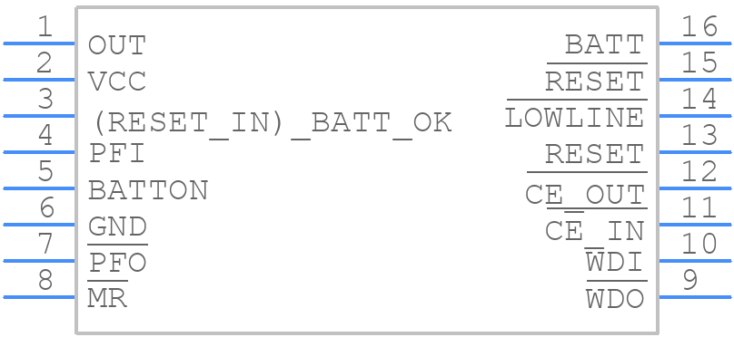 MAX794CSE+T - Analog Devices - PCB symbol