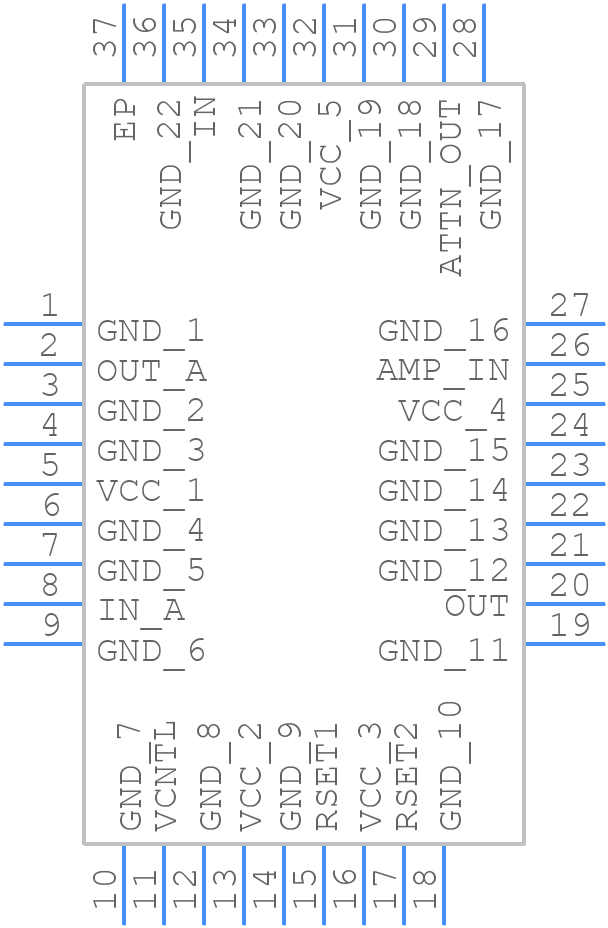 MAX2057ETX+T - Analog Devices - PCB symbol