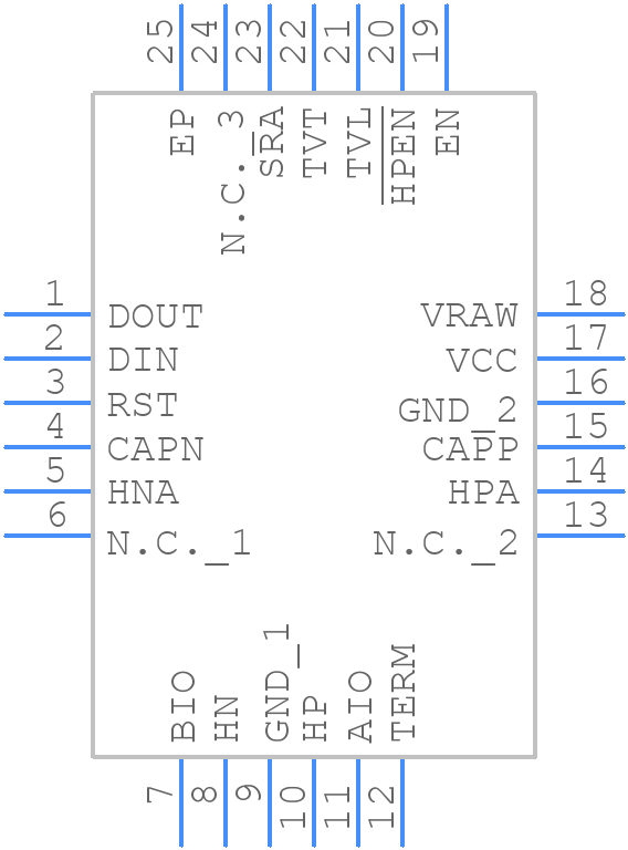 MAX22088GTG+T - Analog Devices - PCB symbol
