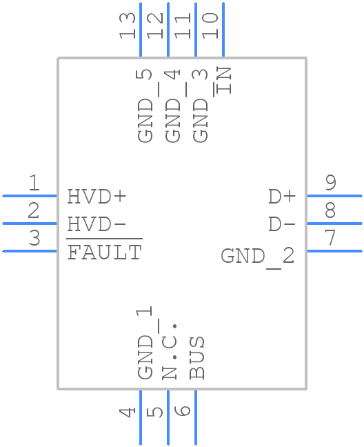 MAX25400GTC/V+T - Analog Devices - PCB symbol