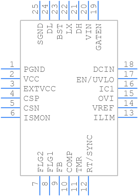 MAX17701ATG+T - Analog Devices - PCB symbol