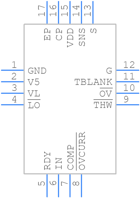 MAX14922ATE+T - Analog Devices - PCB symbol