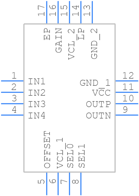 MAX40662ATE/VY+T - Analog Devices - PCB symbol
