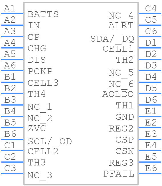 MAX17320X12+T - Analog Devices - PCB symbol