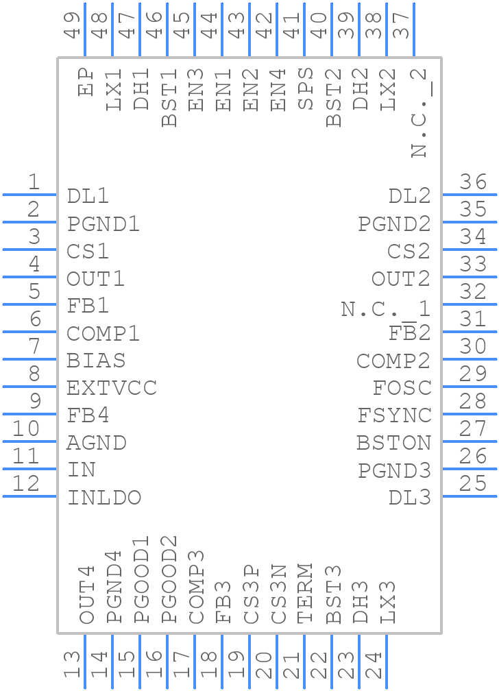 MAX20031BATMF/V+T - Analog Devices - PCB symbol