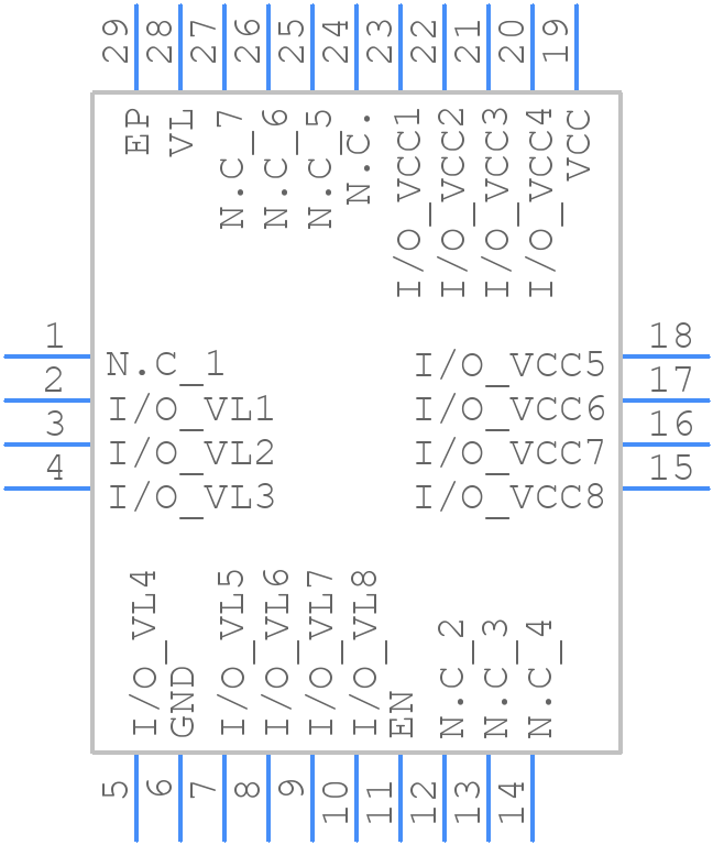 MAX13058EETI+T - Analog Devices - PCB symbol