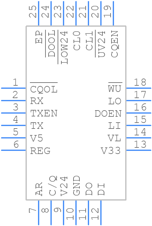 MAX14829ATG+T - Analog Devices - PCB symbol