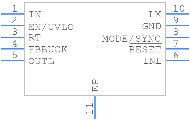 MAX17670EATB+T - Analog Devices - PCB symbol