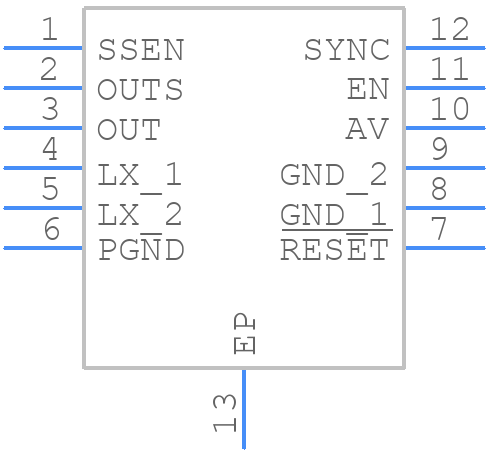 MAX20472ATCC/V+T - Analog Devices - PCB symbol