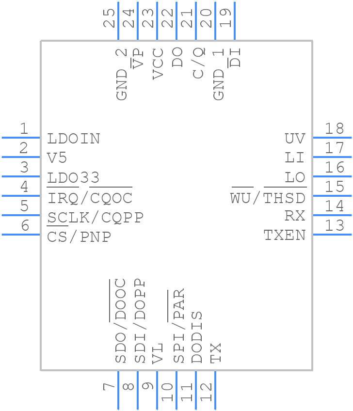 MAX14826GTG+T - Analog Devices - PCB symbol