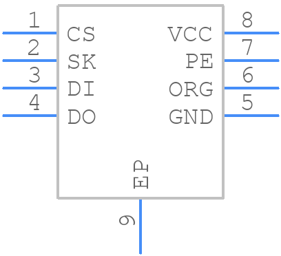 CAT93C86BHU4I-GT3 - onsemi - PCB symbol