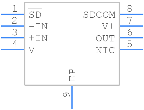 ADA4523-1BCPZ - Analog Devices - PCB symbol