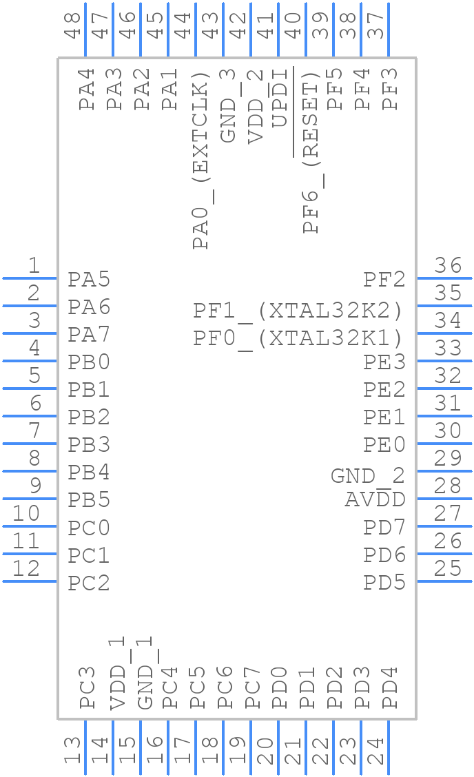 AVR32DA48-I/PT - Microchip - PCB symbol