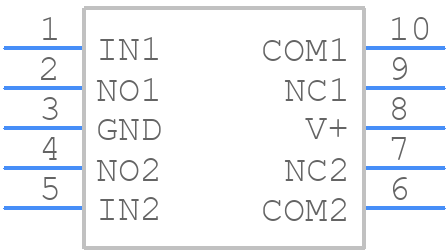 TS5A23160DGSRG4 - Texas Instruments - PCB symbol