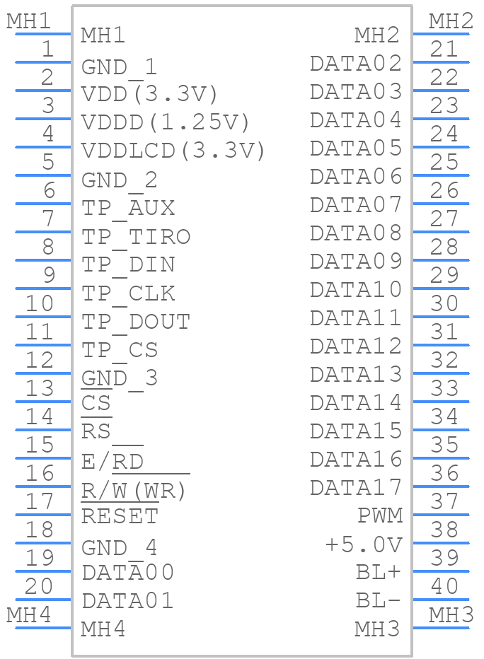 INT070ATFT - Displaytech - PCB symbol