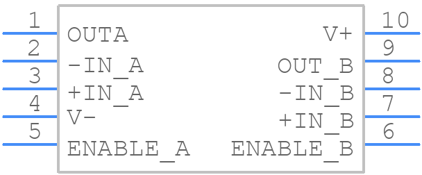 OPA2334AIDGSTG4 - Texas Instruments - PCB symbol