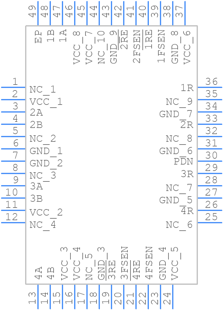 SN65MLVD048RGZT - Texas Instruments - PCB symbol