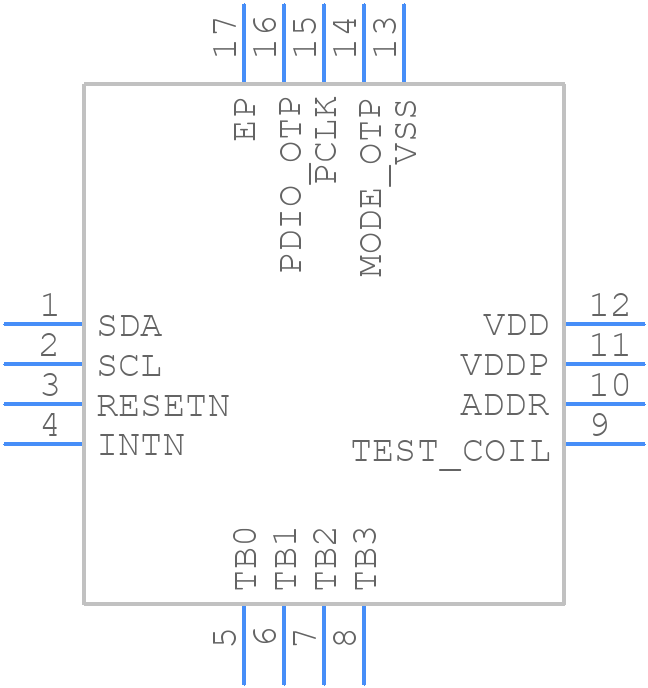 AS5013-IQFT - ams OSRAM - PCB symbol