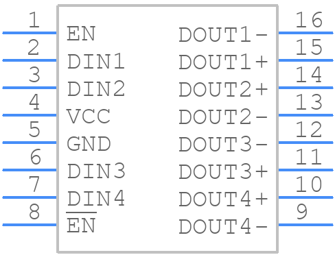 FIN1047MTCX - onsemi - PCB symbol