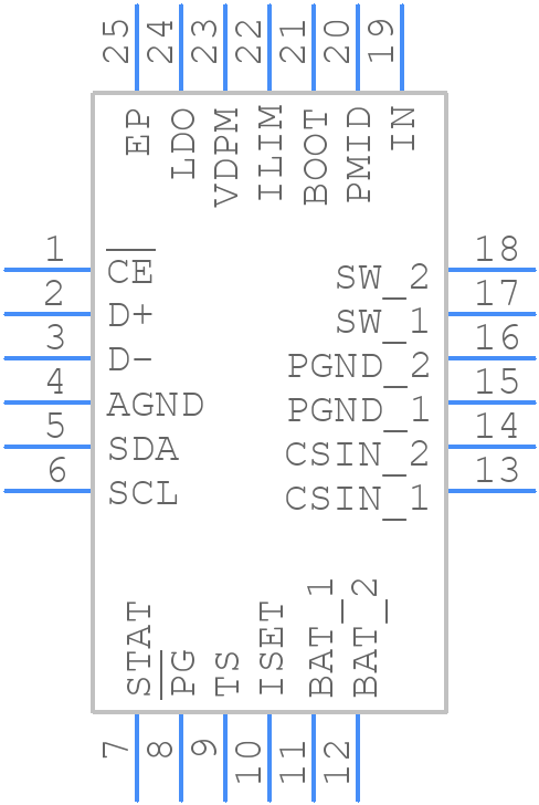 BQ24257RGER - Texas Instruments - PCB symbol