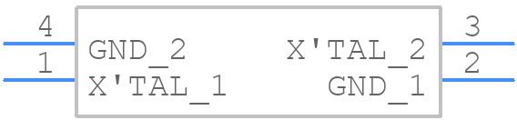 NX2520SA-16.000000MHZ-W1 - NDK - PCB symbol
