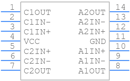 TLV2704ID - Texas Instruments - PCB symbol