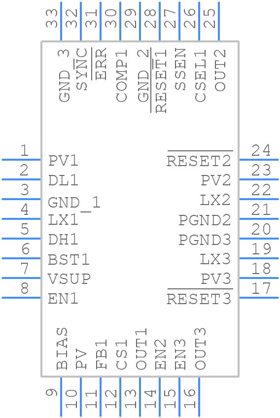 MAX16993AGJL/VY+ - Analog Devices - PCB symbol
