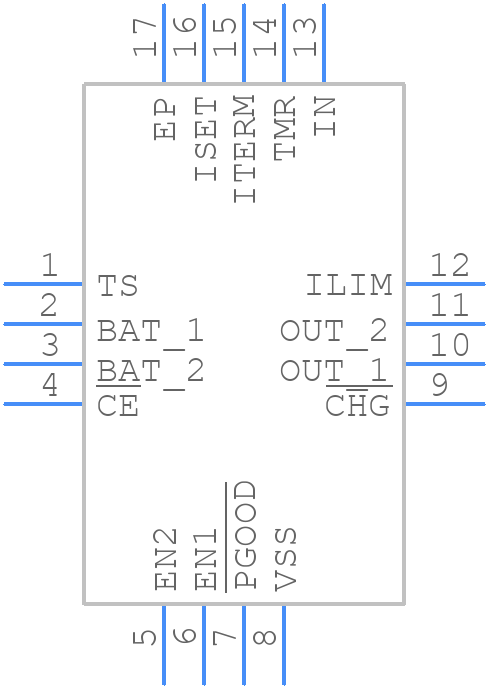 BQ24074RGTRG4 - Texas Instruments - PCB symbol