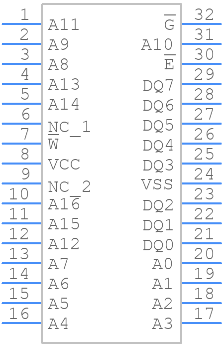M29F010B45N1 - STMicroelectronics - PCB symbol