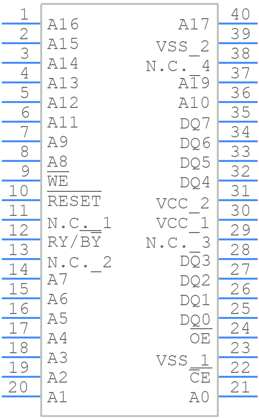 MBM29LV002TC-90PTN - FDK - PCB symbol