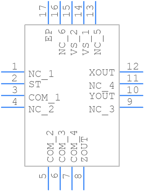 ADXL335BCPZ - Analog Devices - PCB symbol