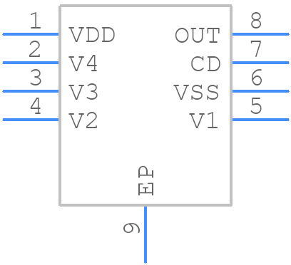 BQ294702DSGT - Texas Instruments - PCB symbol