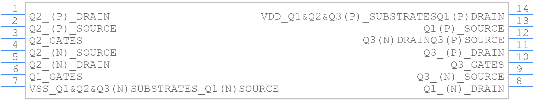 CD4007UBPWRG4 - Texas Instruments - PCB symbol
