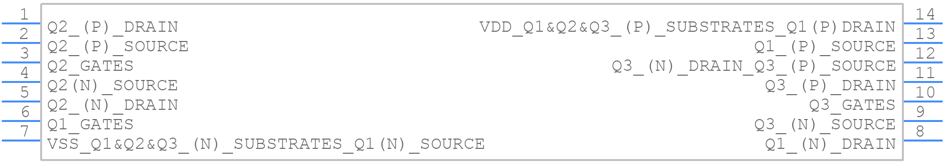 CD4007UBMT - Texas Instruments - PCB symbol