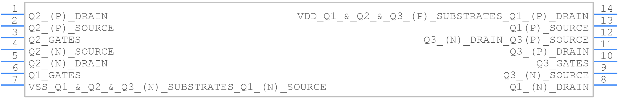 CD4007UBPW - Texas Instruments - PCB symbol