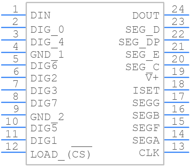 MAX7221EWG+ - Analog Devices - PCB symbol