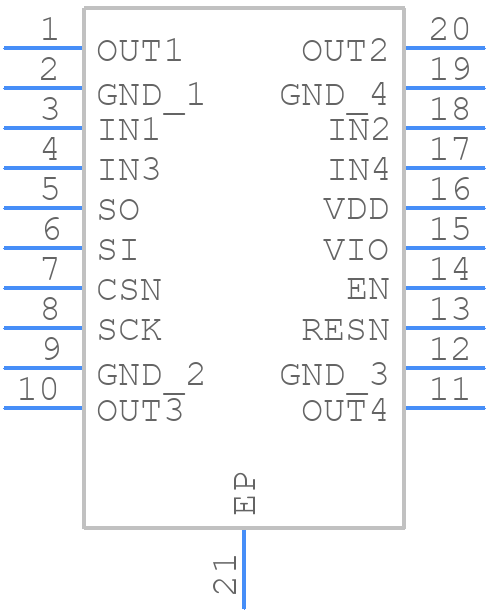 TLE9104SHXUMA1 - Infineon - PCB symbol