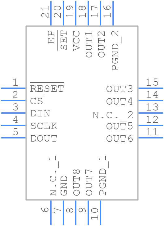 MAX4823ETP+T - Analog Devices - PCB symbol