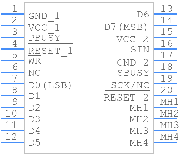 CU20027-Y1A - Noritake - PCB symbol