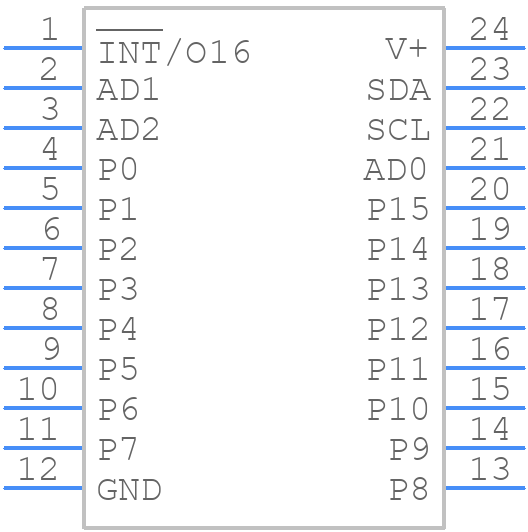 MAX7313AEG+ - Analog Devices - PCB symbol